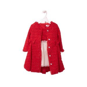 Nannette Two Piece Dress with Coat Red Toddler 2T